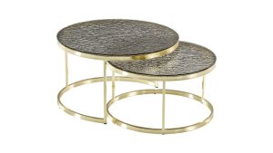 ORKA 2 Lİ KRİSTAL CAM ORTA SEHPA