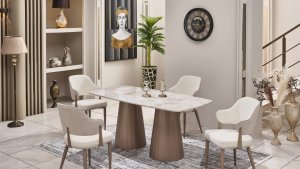 ANTİK MERMERİT MASA TAKIMI